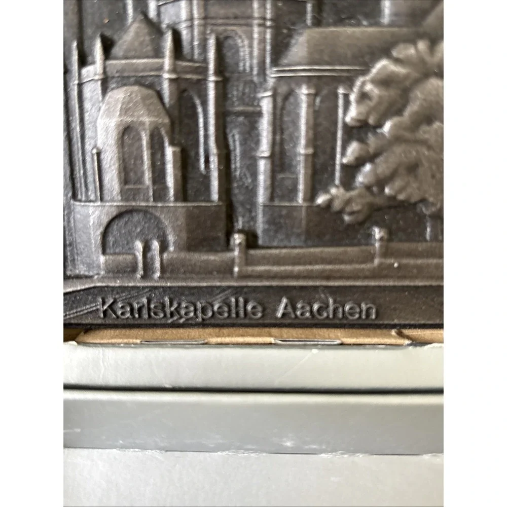 Buderus Karlskapelle Aachen 2000 Cast Iron Relief Plaque German Kunstguss Boxed